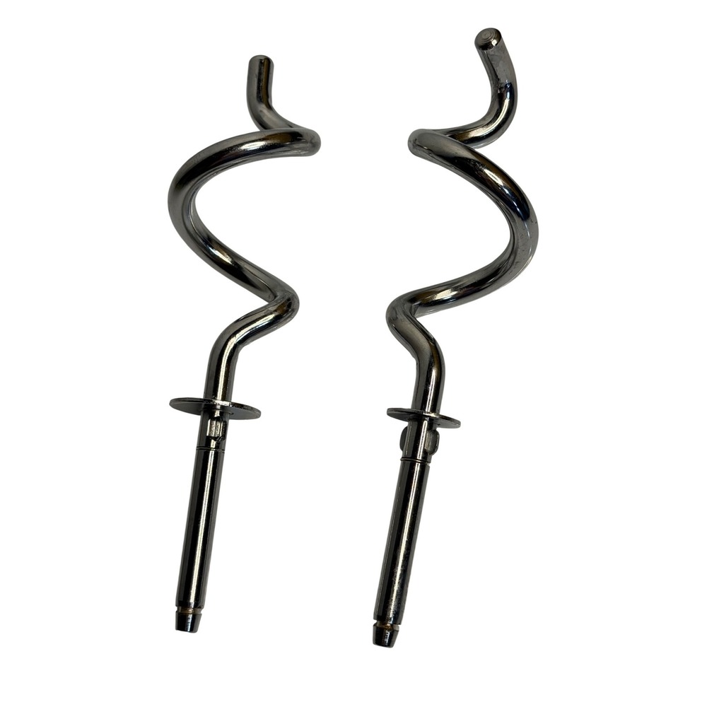 Sunbeam Hand Mixer Dough Hooks Chrome Replacement Attachments Set of 2 Parts